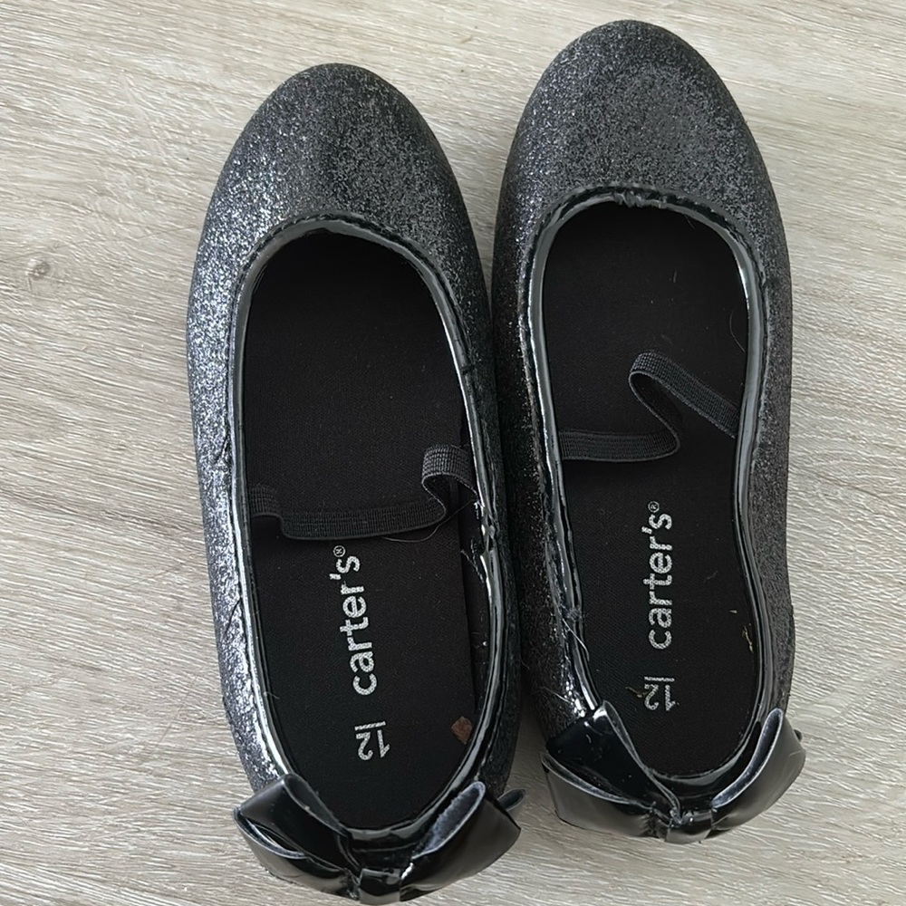 Toddler Dress Shoes Black with Sparkles Size 12